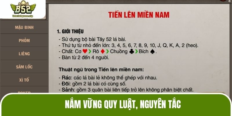 Nắm vững quy luật, nguyên tắc