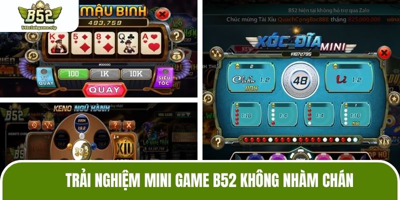 Trải nghiệm Mini game B52 không nhàm chán
