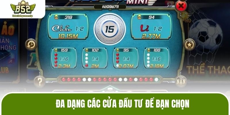 Đa dạng các cửa đầu tư để bạn chọn